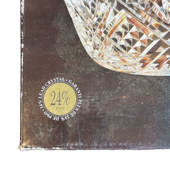 Cristal d’Arques France 24% Lead Crystal Fruit Bowl & 4 Small Bowls Set NIB - Picture 2 of 4